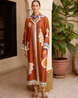 ALÉMAIS Soleil D'amour Silk Shirtdress LUXAMORE