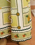 Alemais Sustainable Florence-Shirt close up worn by model LUXAMORE