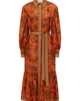 ALEMAIS Monkey Dance Silk Shirtdress LUXAMORE