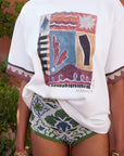 Woman Wearing Alemais Michelle Classic Tee - Tee LUXAMORE