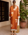 Woman Wearing Alemais Soleil D'amour Silk Shirtdress - Dress LUXAMORE
