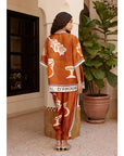 Alemais Soleil d’Amour Silk Tapered Pants