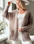 Bypias Gentleness Mohair Cardigan - Taupe LUXAMORE
