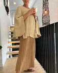 Cashmere Sweater Oversize Knit Lemme - Made In Italy: Beige LUXAMORE