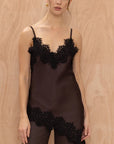 Charli Blake Contrast Lace Camisole - Chocolate Reduced impact LUXAMORE