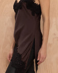Charli Blake Contrast Lace Camisole - Chocolate Reduced impact LUXAMORE