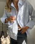 Charli - Marlowe Shirt - Blue Stripe LUXAMORE