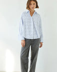 Charli - Marlowe Shirt - Blue Stripe LUXAMORE