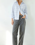 Charli - Marlowe Shirt - Blue Stripe LUXAMORE