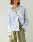 Charli - Marlowe Shirt - Blue Stripe LUXAMORE