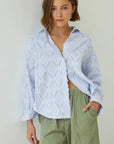 Charli - Marlowe Shirt - Blue Stripe LUXAMORE