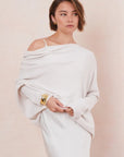 Charli - Natalie Asymmetric Knit Sweater - Ivory LUXAMORE