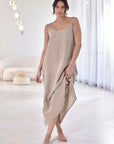 Eadie Lifestyle Linen Dress Natural - LUXAMORE -Dress-Eadie Lifestyle Linen Dress Natural. Made from 100% European linen, features a flattering scoop neckline, adjustable straps, and a relaxed fit. Shop now!