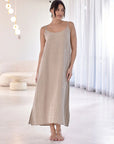 Eadie Lifestyle Linen Dress Natural - LUXAMORE -Dress-Eadie Lifestyle Linen Dress Natural. Made from 100% European linen, features a flattering scoop neckline, adjustable straps, and a relaxed fit. Shop now!