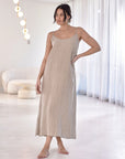 Eadie Lifestyle Linen Dress Natural - LUXAMORE -Dress-Eadie Lifestyle Linen Dress Natural. Made from 100% European linen, features a flattering scoop neckline, adjustable straps, and a relaxed fit. Shop now!