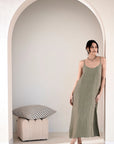 Eadie Lifestyle Linen Dress Pistachio - LUXAMORE -Dress-Eadie Lifestyle Linen Dress Pistachio. Made from 100% European linen, features a flattering scoop neckline, adjustable straps, and a relaxed fit. Shop now!