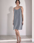 Eadie Lifestyle Linen Slip Dress Blue - LUXAMORE -Dress-Eadie Lifestyle Linen Slip Dress Blue. Made from 100% European linen, features a flattering scoop neckline, adjustable straps, and a relaxed fit. Shop now!