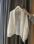 Woman Wearing Estilio Emporio Vatican Jacket - Natural - Tops LUXAMORE