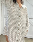Estilo Emoporio Manta Mini Linen Dress - LUXAMORE -Dress-Estilo Emporio Manta Mini Dress. Eco-friendly versatile and perfect as a dress, shirt, or cover-up. Shop Estilo Emporio Dresses 100% Italian Linen from Luxamore