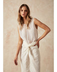 Estilo Emporio Cora Top - LUXAMORE -Top-Estilo Emporio Cora Top 100% is a versatile addition to elevate your wardrobe essentials a scoop neck and rounded hemline. Shop Estilo Emporio Tops at Luxamore.