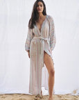 Estilo Emporio El Manto Stripe Dress + Duster - LUXAMORE -Dress- Estilo Emporio La Cota Cover Up Dress,Versatile, sustainable, and effortlessly chic for any occasion. Shop Estilo Emporio Dresses Italian Linen at Luxamore.