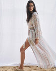 Estilo Emporio El Manto Stripe Dress + Duster - LUXAMORE -Dress- Estilo Emporio La Cota Cover Up Dress,Versatile, sustainable, and effortlessly chic for any occasion. Shop Estilo Emporio Dresses Italian Linen at Luxamore.