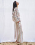 Estilo Emporio El Manto Stripe Dress + Duster - LUXAMORE -Dress- Estilo Emporio La Cota Cover Up Dress,Versatile, sustainable, and effortlessly chic for any occasion. Shop Estilo Emporio Dresses Italian Linen at Luxamore.