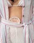 Estilo Emporio El Manto Stripe Dress + Duster - LUXAMORE -Dress- Estilo Emporio La Cota Cover Up Dress,Versatile, sustainable, and effortlessly chic for any occasion. Shop Estilo Emporio Dresses Italian Linen at Luxamore.