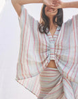 Estilo Emporio Falla Top - Kalos Stripe - LUXAMORE -Top- Estilo Emporio La Cota Cover Up Dress,Versatile, sustainable, and effortlessly chic for any occasion. Shop Estilo Emporio Dresses Italian Linen at Luxamore.