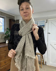 Estilo Emporio Grand Scarf - Pescatore Natural Chocolate - LUXAMORE -Scarf-Estilo Emporio Grand Scarf 100% Linen, exclusively made in Positano for Estilo Emporio. Indulge in the luxurious comfort. Shop Estilo Emporio Scarf at Luxamore.