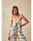 Estilo Emporio Indies Mini Pareo - Monochroma - LUXAMORE -Scarf-Estilo Emporio Indies Mini Pareo the must-have Summer accessory, the Indies Mini Pareo. Shop the Estilo Emporio Mini Pareo from Luxamore 100% Italian Linen.