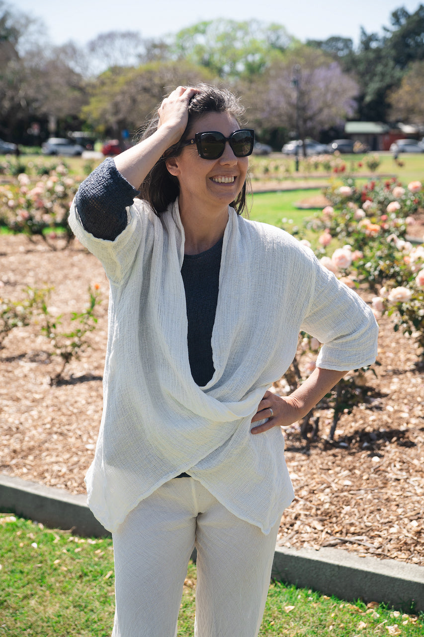 Woman Wearing Estilo Emporio Greco Top - Top LUXAMORE