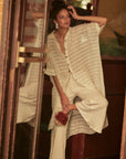 Woman Wearing Estilo Emporio La Cota Cover Up Linen Dress - Dress LUXAMORE