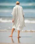Estilo Emporio La Cota Cover Up Linen Dress Lyla - LUXAMORE -Dress-Estilo Emporio La Cota Cover Up Dress, wear to the beach or the bar. Sustainable, and effortlessly chic. Shop Estilo Emporio Dresses Italian Linen at Luxamore.