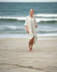 Estilo Emporio La Cota Cover Up Linen Dress Lyla - LUXAMORE -Dress-Estilo Emporio La Cota Cover Up Dress, wear to the beach or the bar. Sustainable, and effortlessly chic. Shop Estilo Emporio Dresses Italian Linen at Luxamore.