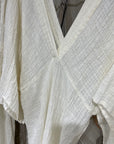 Estilo Emporio Le Robe Linen Dress - LUXAMORE -Dress-Estilo Emporio Le Robe LInen Dress Slim-fit maxi design with a plunging neckline and front slit for timeless elegance. Shop Estilo Emporio Dresses from Luxamore