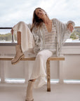 Estilo Emporio Novo Flare Pant - Brasile Panna White - LUXAMORE -Pants-Estilo Emporio Novo Flare Pant, 100% Italian linen made in Positano, Italy. High-waisted, flare cut, and eco-friendly. Shop Estilo Emporio Pants at Luxamore.