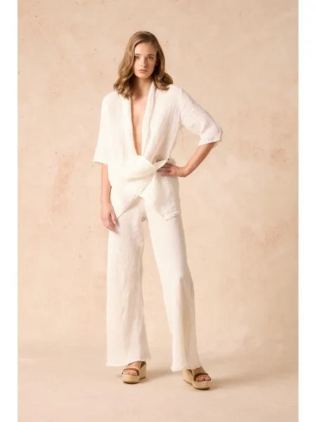 Woman Wearing Estilo Emporio Greco Top - Top LUXAMORE