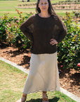 Woman Wearing Exclusive: Estilo Emporio Element Skirt - Brasile Natural - Skirts LUXAMORE