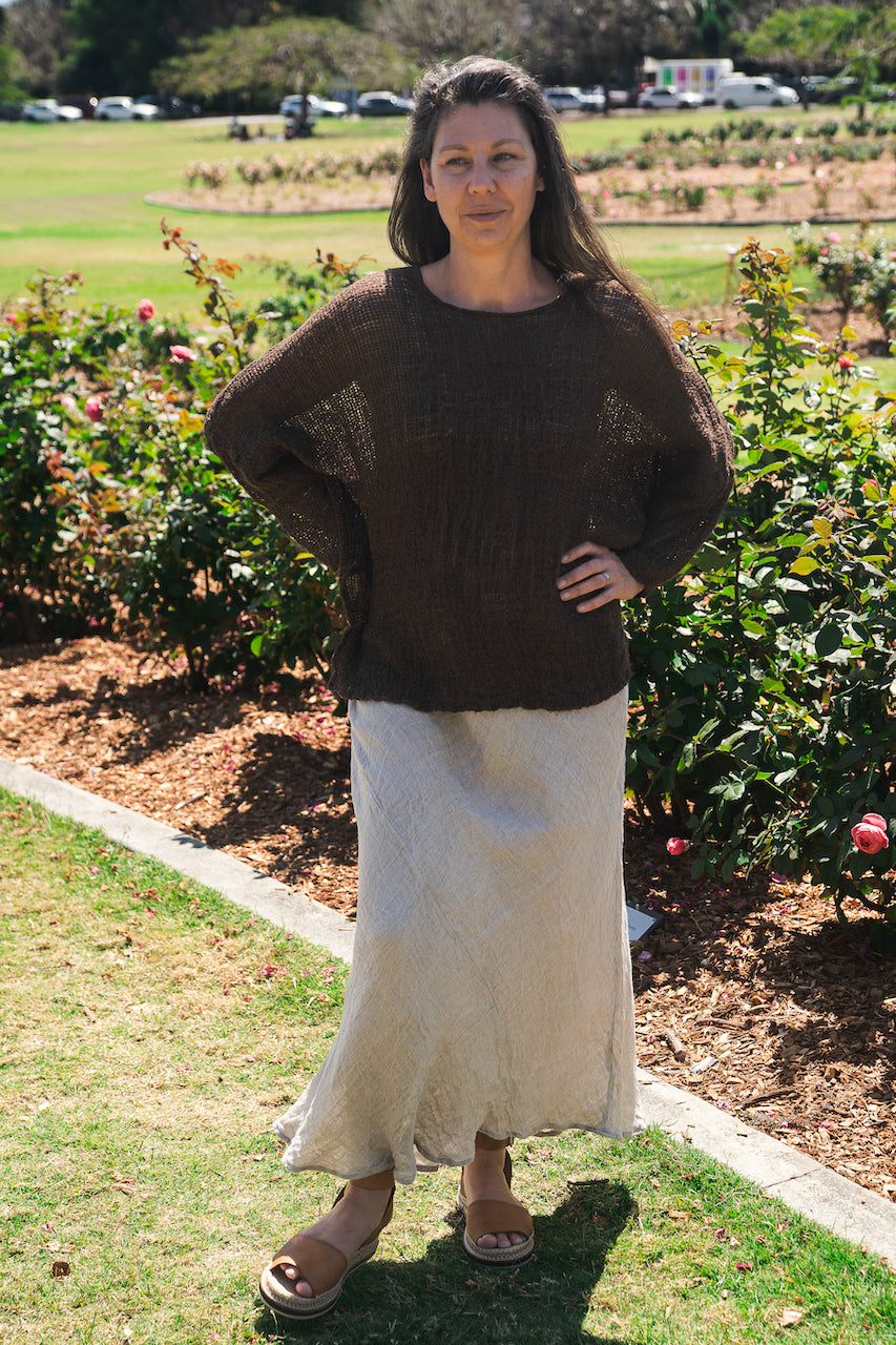 Woman Wearing Exclusive: Estilo Emporio Element Skirt - Brasile Natural - Skirts LUXAMORE
