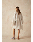 Woman Wearing Estilo Emporio Stella Linen Dress - Lyla - Dress LUXAMORE