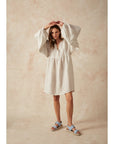 Estilo Emporio Stella Linen Dress - Lyla - LUXAMORE -Dress-Estilo Emporio Stella Dress, 100% Italian linen made in Positano. Featuring puff sleeves. Shop Estilo Emporio Dresses from Luxamore a stockist since 2016.