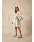 Estilo Emporio Stella Linen Dress - Lyla - LUXAMORE -Dress-Estilo Emporio Stella Dress, 100% Italian linen made in Positano. Featuring puff sleeves. Shop Estilo Emporio Dresses from Luxamore a stockist since 2016.