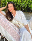Estilo Emporio Tie Kimono - Scorpione Natural - LUXAMORE -JACKET-Estilo Emporio Tie Kimono Made from the softest Italian Linen, is cut with wide kimono sleeves and an open front, it can hang loosely or be tied. Shop Estilo.