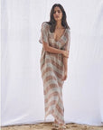 Estilo Emporio Zaza Dress Sky Blue Chocolate - LUXAMORE -Dress- Estilo Emporio La Cota Cover Up Dress,Versatile, sustainable, and effortlessly chic for any occasion. Shop Estilo Emporio Dresses Italian Linen at Luxamore.