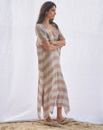 Estilo Emporio Zaza Dress Sky Blue Chocolate - LUXAMORE -Dress- Estilo Emporio La Cota Cover Up Dress,Versatile, sustainable, and effortlessly chic for any occasion. Shop Estilo Emporio Dresses Italian Linen at Luxamore.