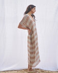 Estilo Emporio Zaza Dress Sky Blue Chocolate - LUXAMORE -Dress- Estilo Emporio La Cota Cover Up Dress,Versatile, sustainable, and effortlessly chic for any occasion. Shop Estilo Emporio Dresses Italian Linen at Luxamore.