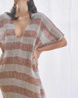 Estilo Emporio Zaza Dress Sky Blue Chocolate - LUXAMORE -Dress- Estilo Emporio La Cota Cover Up Dress,Versatile, sustainable, and effortlessly chic for any occasion. Shop Estilo Emporio Dresses Italian Linen at Luxamore.