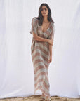 Estilo Emporio Zaza Dress Sky Blue Chocolate LUXAMORE