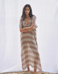 Estilo Emporio Zaza Dress Sky Blue Chocolate LUXAMORE